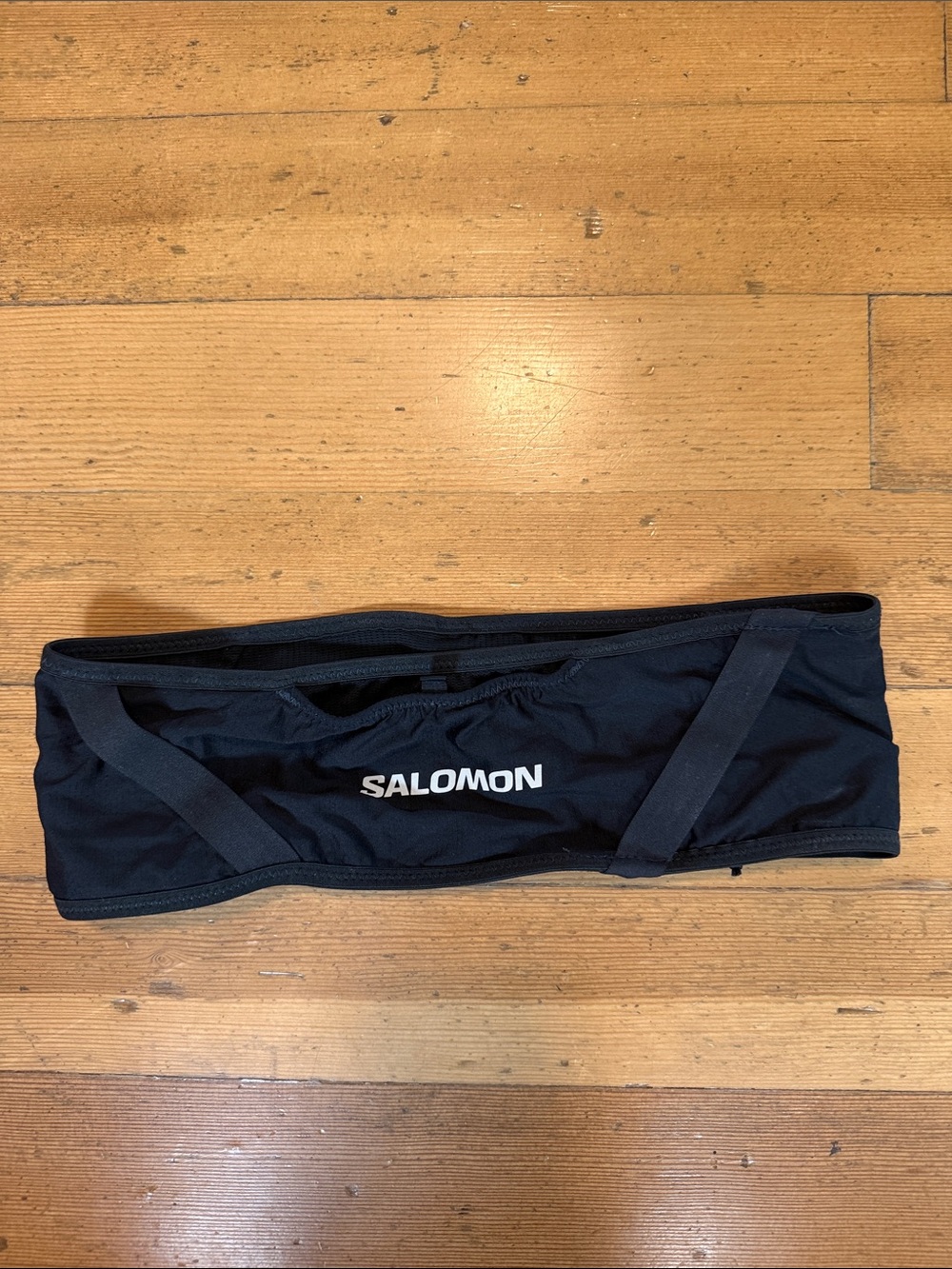 Salomon Black Running Waist Belt with Logo